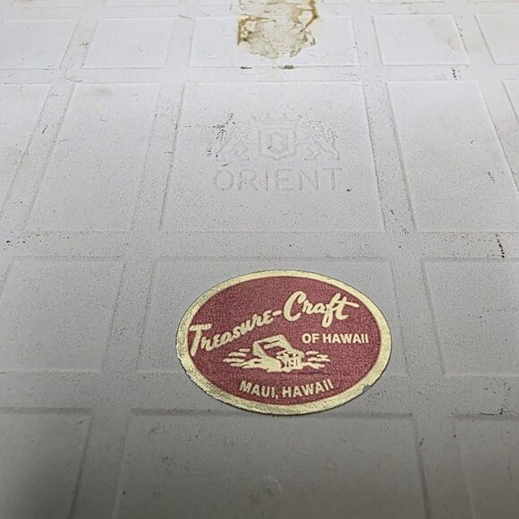 White Brown Aloha Hawaii Map Treasure Craft Tile Trivet Appx 6 x 6 Inches - Picture 4 of 4